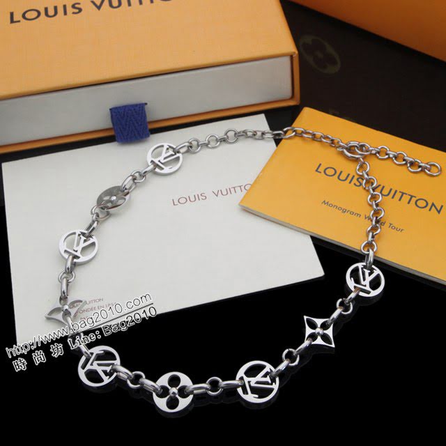 Louis Vuitton新款飾品 路易威登粗版多花項鏈 LV四葉草鏤空項鏈  zglv2176